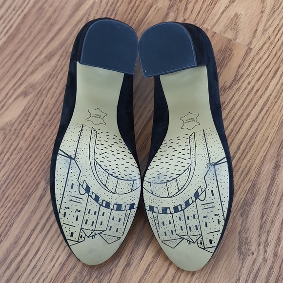 Bella Vita Nara Black Suede Pump Block High Heel Size 8 M - Picture 10 of 12